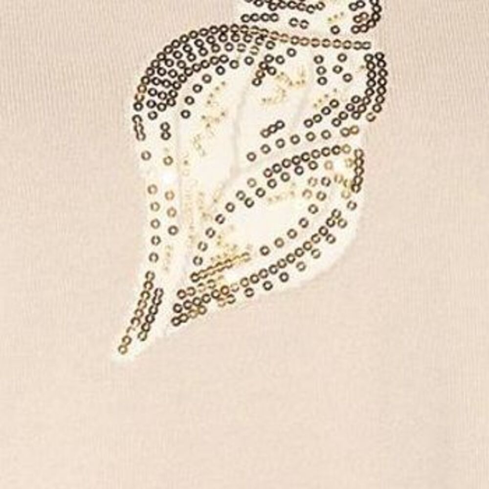 Belle by Kim Gravel Women's Top Sweater Sz S Jeweled Sealife White A687894 - Picture 2 of 4